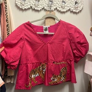 Queen of Sparkles Leopard top